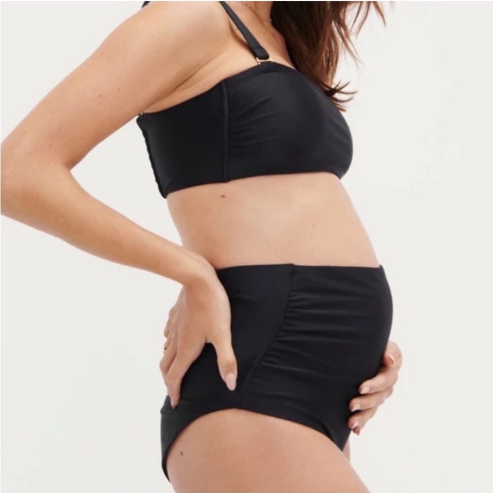 Hatch Black Maternity Swim Top